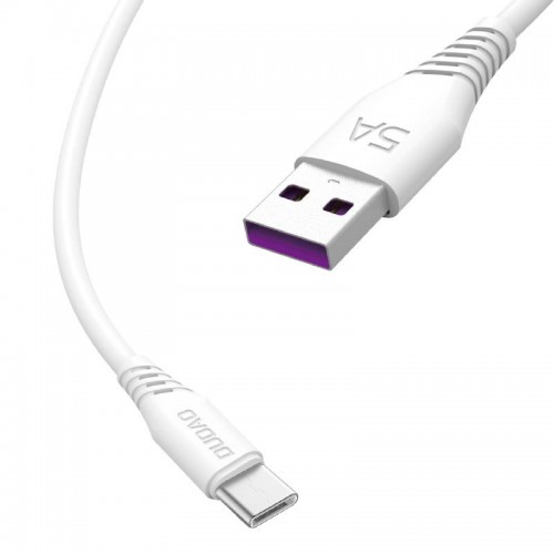 Dudao USB / USB Type C 5A 1m valkoinen