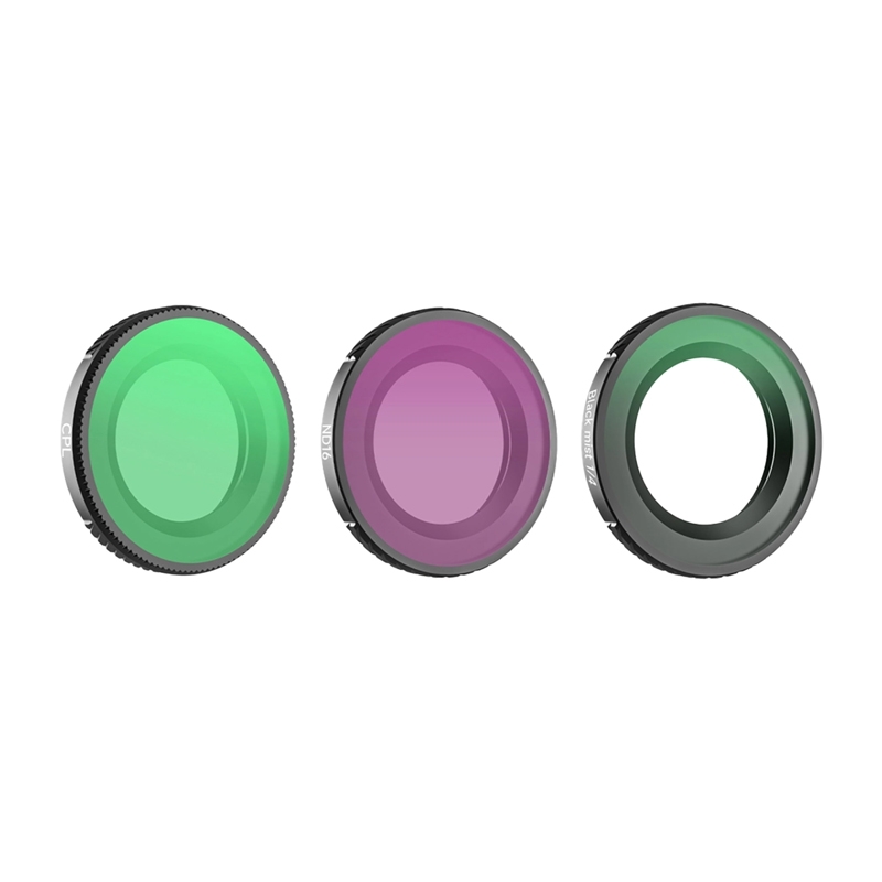 Sunnylife 1/4 tuuman objektiivisuotimet 3 kpl – Black Mist + CPL + ND16 Osmo Nano