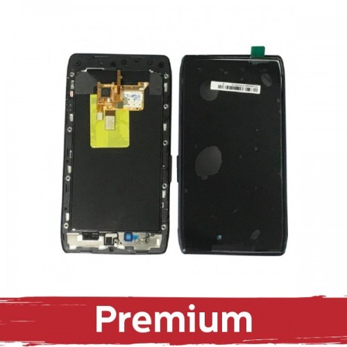 LCD-näyttö yhteensopiva Motorola XT910 RAZR musta kehyksellä OEM