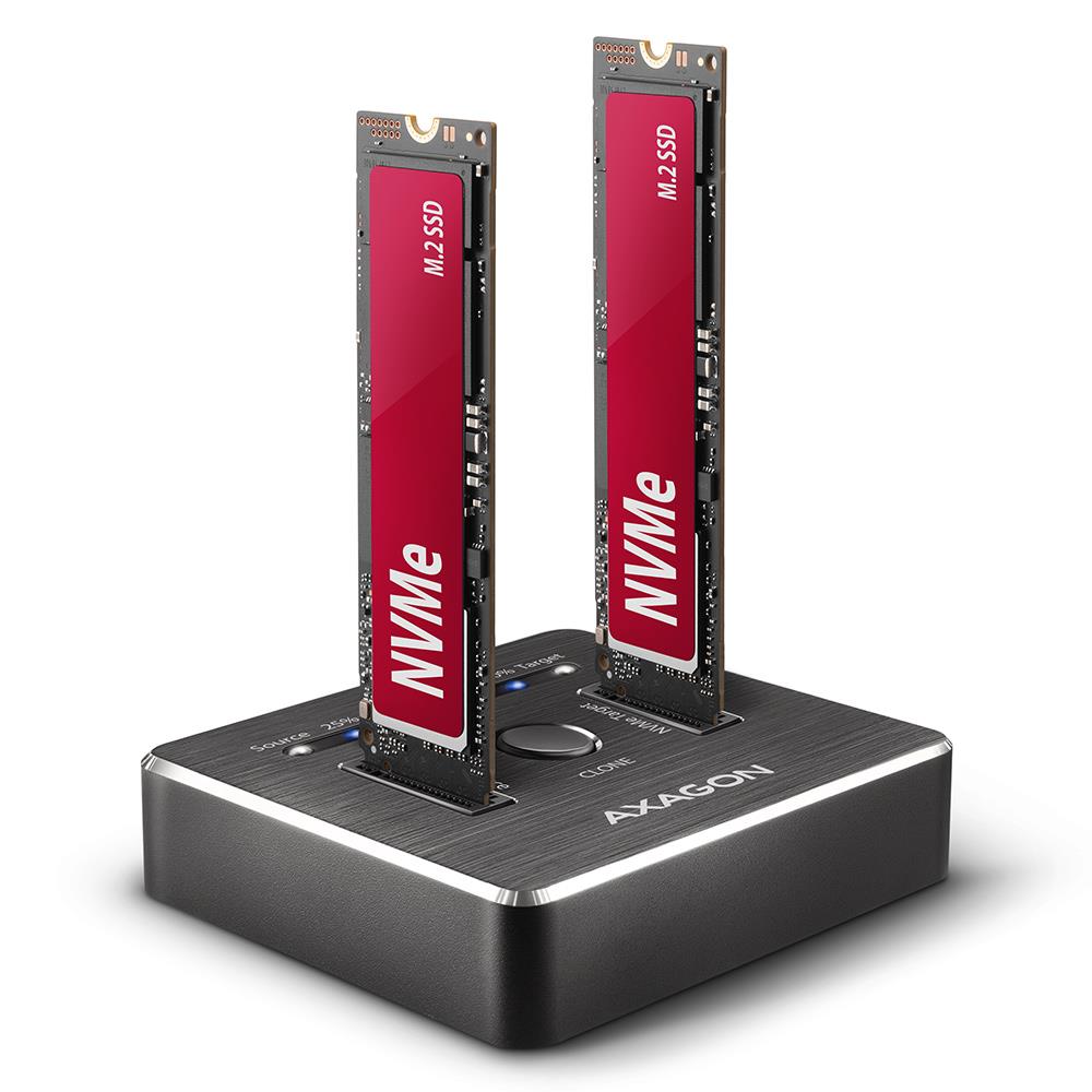 SSD ACC DOCK STATION USB-C/2XM.2 NVME ADSA-M2C AXAGON