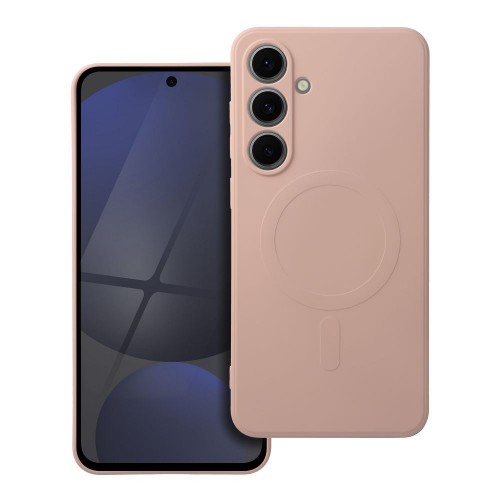 Silikoninen Mag Cover Samsung S25 ULTRA:lle yhteensopiva MagSafen kanssa vaaleanpunainen