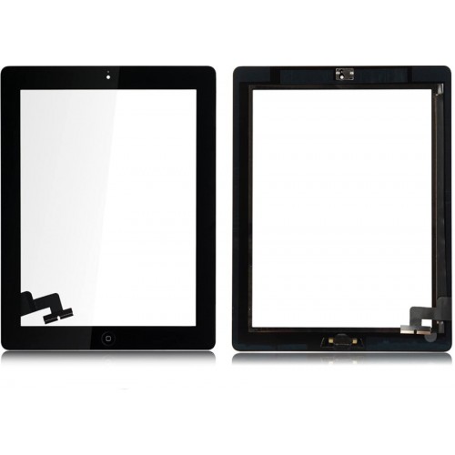 Kosketusnäyttö yhteensopiva Apple iPad 2 Home-painikkeella ja pidikkeillä valkoinen HQ2