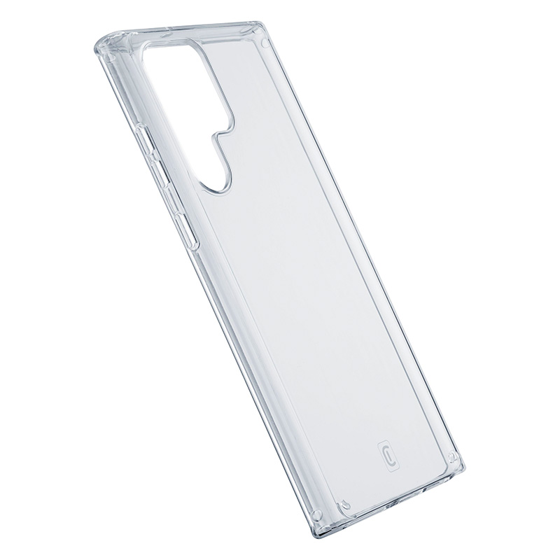 Cellularline Clear Strong suojakuori Samsung Galaxy S24 Ultra -laitteelle, läpinäkyvä