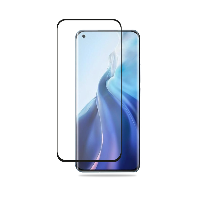 Crong 3D Armor Glass Full Glue 9H tempered-glass screen protector for Xiaomi Mi 11, with installation frame