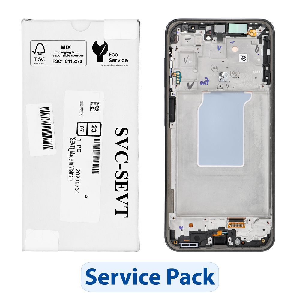 ServicePack LCD-näyttö SAMSUNG A26 5G A266B musta GH82-37049A