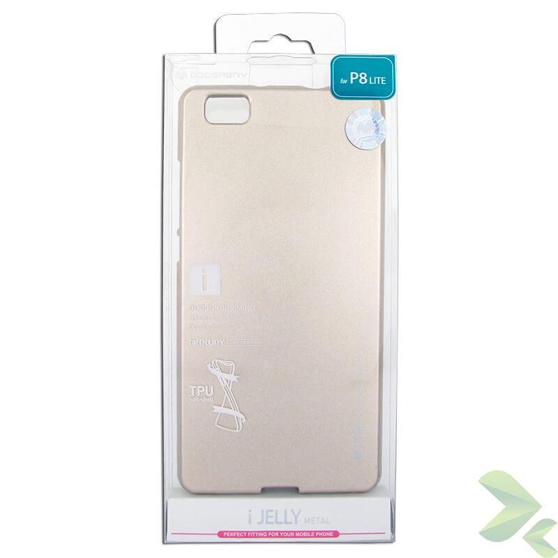 Mercury I-Jelly case for Huawei P8 Lite, gold