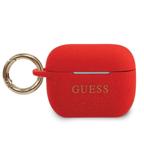 Guess Silikoninen Glitter Suojakuori AirPods Pro:lle - punainen