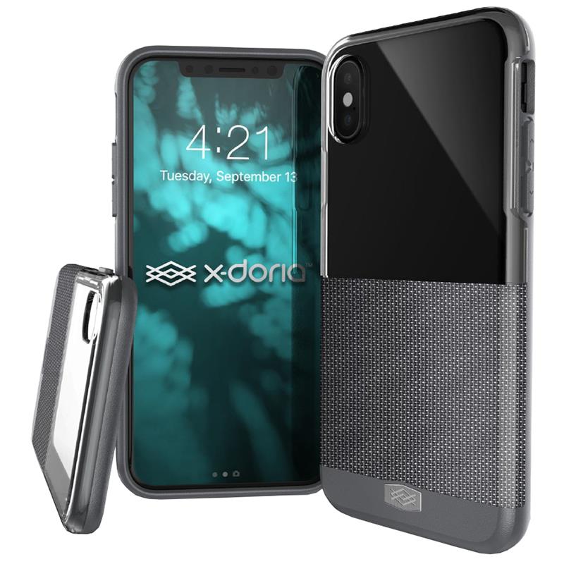 X-Doria Dash Ballistic Nylon suojakuori laitteelle iPhone X, harmaa ja musta