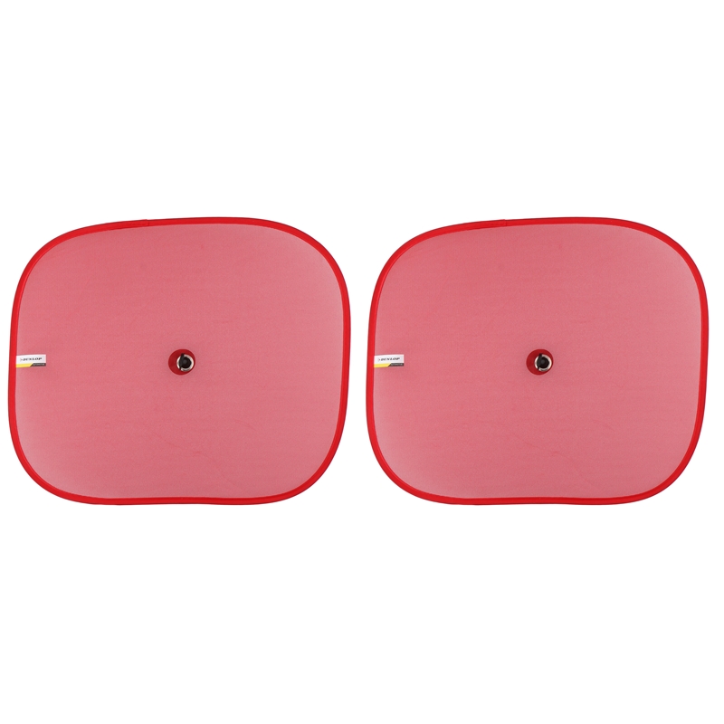 Dunlop car side-window sunshades, 36 × 44 cm, set of 2, red