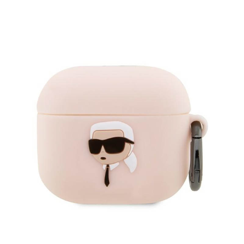 Karl Lagerfeld KLA3RUNIKP AirPods 3 cover pink/pink Silicone Karl Head 3D