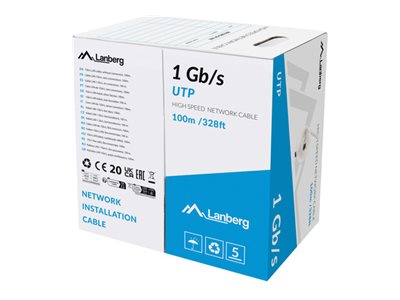 LANBERG LAN-kaapeli 1gb/s 100m Solid CCA