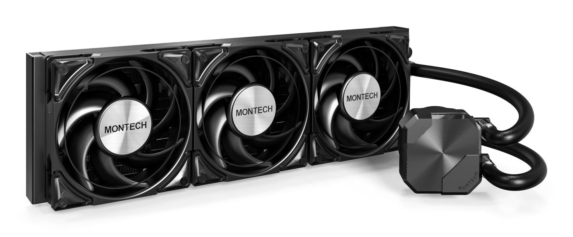 Suorittimen jäähdytin Montech HyperFlow Silent 360, monikantainen, musta