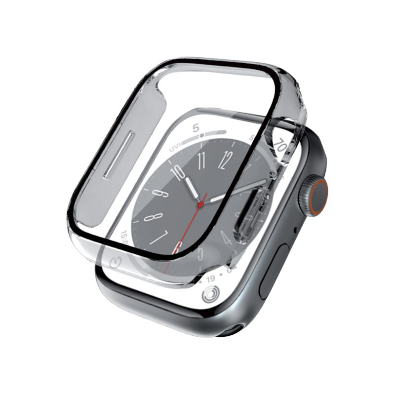 Crong Hybrid Watch Case with integrated glass for Apple Watch 45 mm, clear