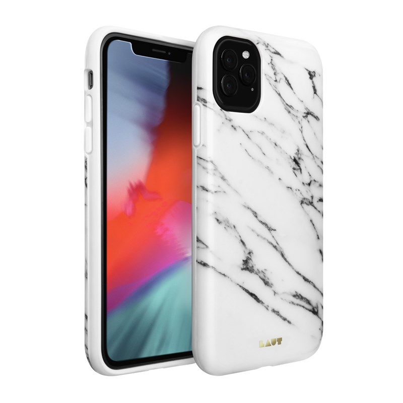 Laut Huex Elements suojakuori laitteelle iPhone 11 Pro Max, valkoisella marmorikuviolla