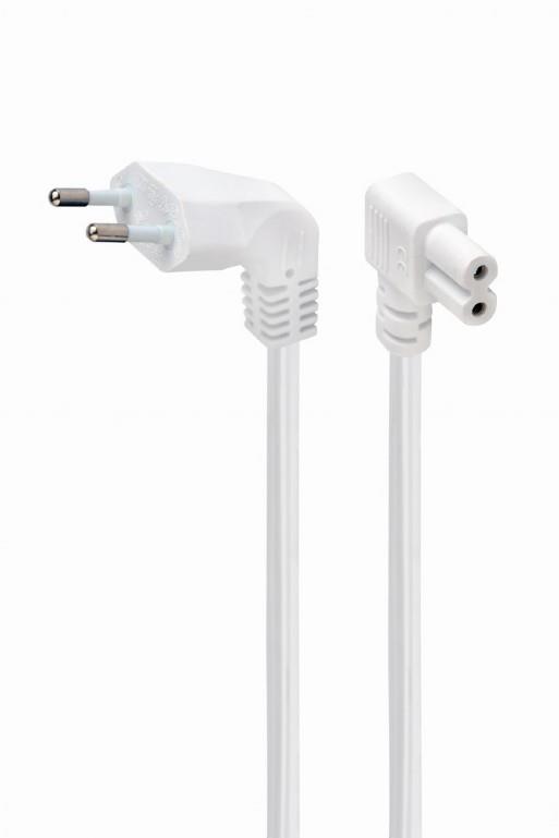 Virtakaapeli EU 2,5 m kulmaliitin / PC-184L-VDE-2.5M-W GEMBIRD