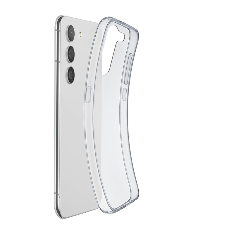 Cellularline Fine suojakuori Samsung Galaxy S23 -laitteelle, läpinäkyvä