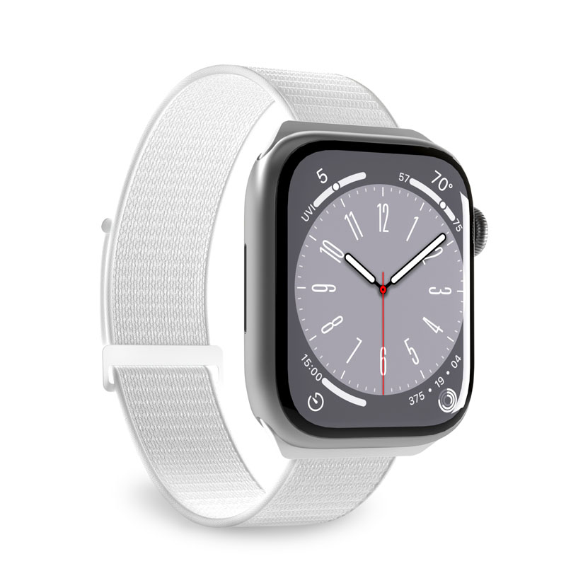 Puro Sport nylon strap for Apple Watch 42 / 44 / 45 / 49 mm, white