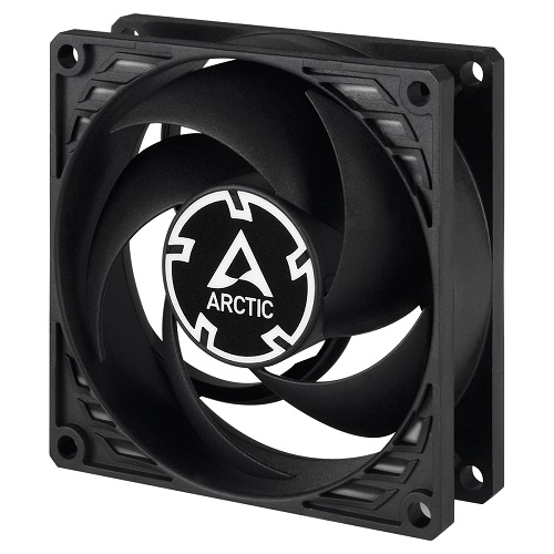 ARCTIC P8 Silent staattiselle paineelle optimoitu erittäin hiljainen tuuletin, 3-pin, 80mm, musta