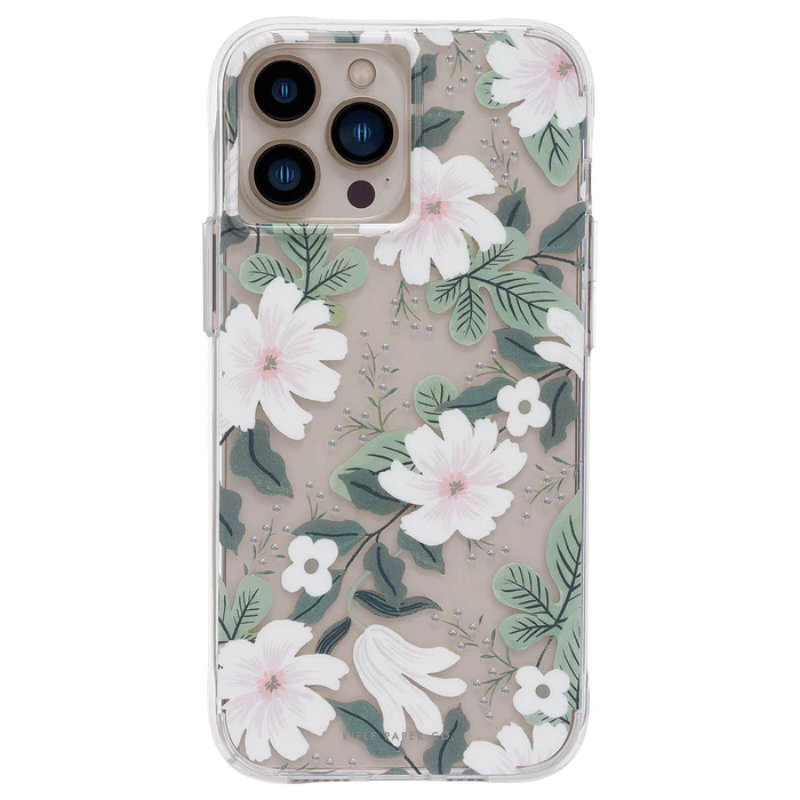 Rifle Paper Clear suojakuori iPhone 13 Pro -laitteelle, Willow -kuvioinen