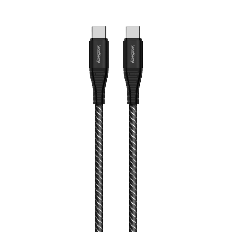 Energizer Ultimate C541CKBK USB-C–USB-C-lataus- ja datakaapeli, 2 m, 100 W, musta