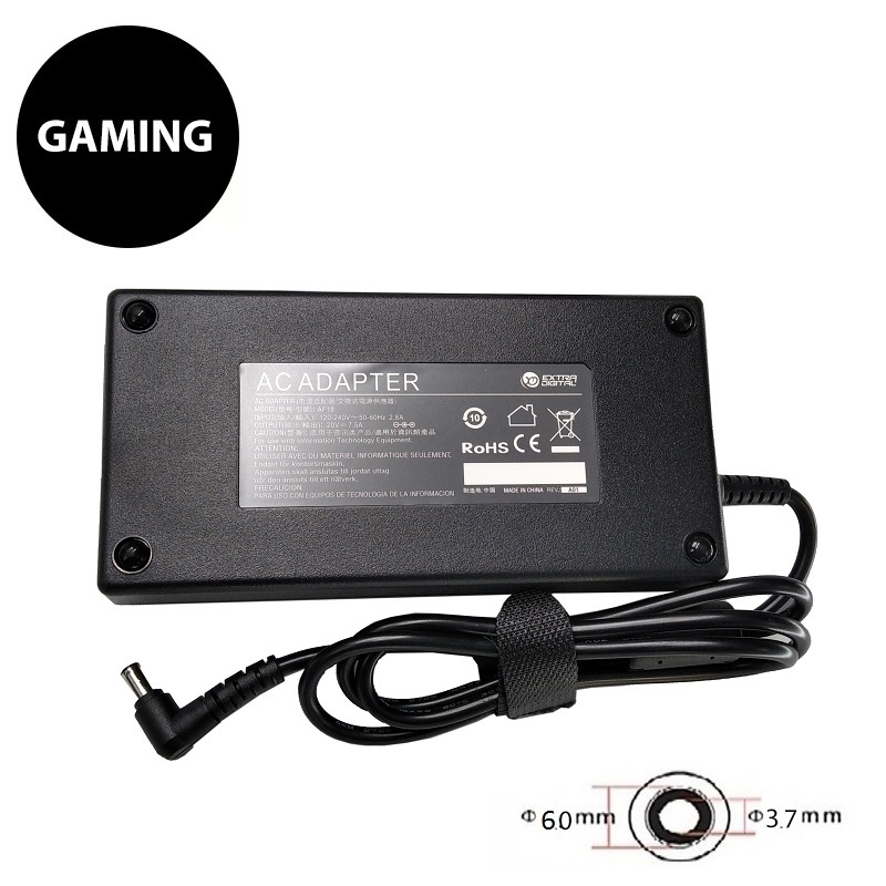 ASUS-kannettavan virtalähde 150W: 20V, 7.5A