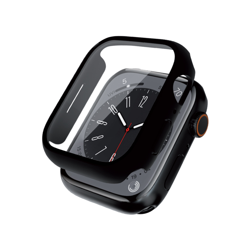 Crong Hybrid Watch Case with integrated glass for Apple Watch 41 mm, black