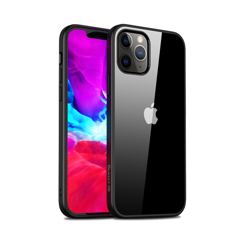 Crong Clear Cover suojakuori laitteelle iPhone 12 Pro Max, musta