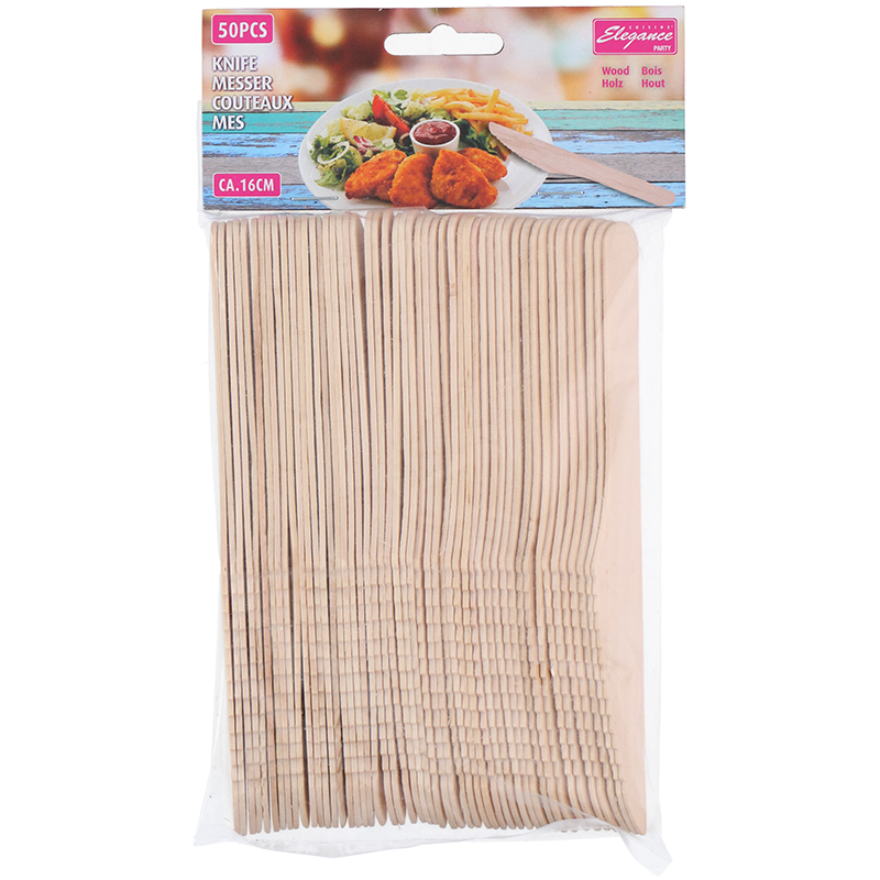 Cuisine Elegance wooden knives, 16.5 cm, 50 pcs.