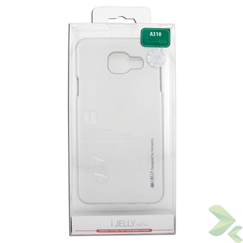 Mercury I-Jelly case for Samsung Galaxy A3 (2016), silver