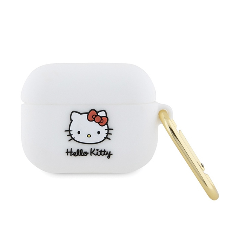 Hello Kitty Silicone 3D Kitty Head suojakuori AirPods Pro:lle - valkoinen
