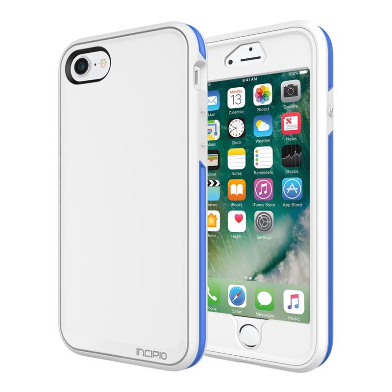 Incipio Performance Series Max -suojakuori iPhone 7:lle, valkoinen / sininen