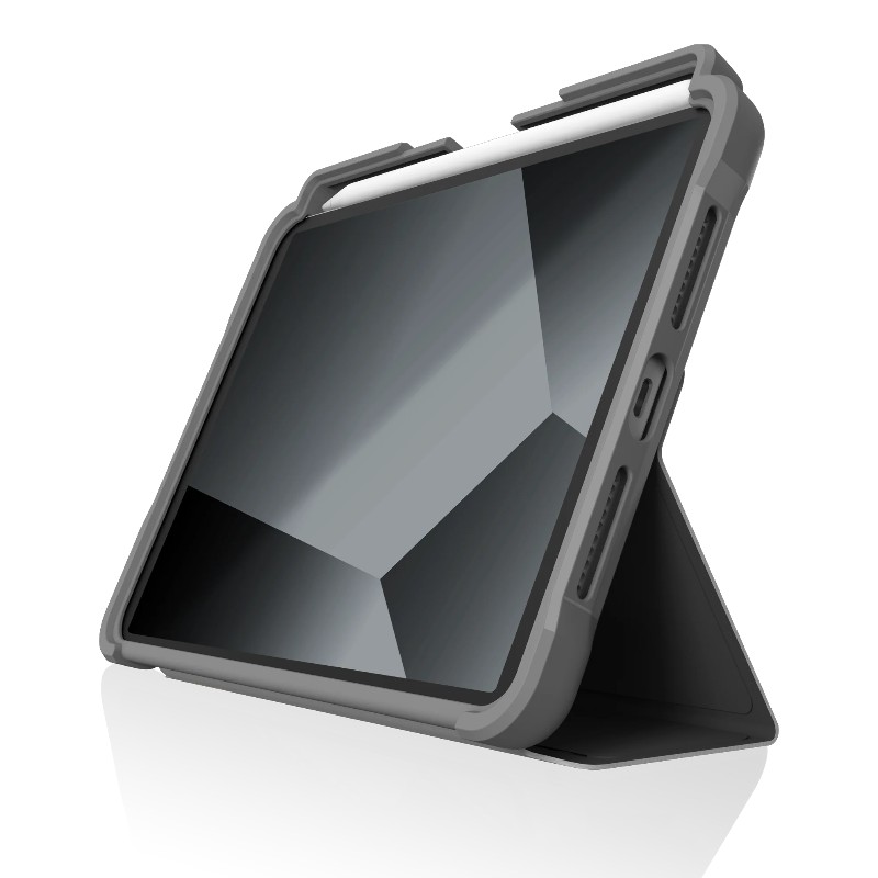 STM Dux Plus rugged case with Apple Pencil holder for iPad mini (A17 Pro, 2024) / iPad mini 6 (2021), MIL-STD-810H, black