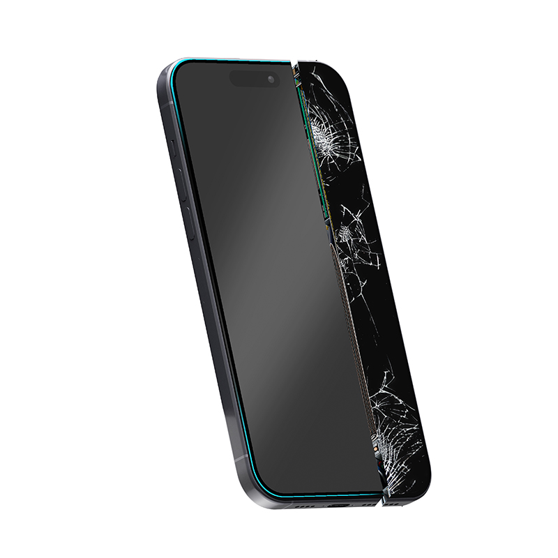 Crong 7D Nano Flexible Glass 9H koko näytön peittävä hybridinäytönsuoja iPhone 14 Pro -laitteelle