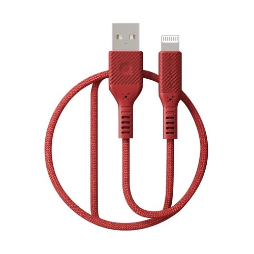 Premium MFI-sertifioitu kaapeli USB - Lightning, punainen, 1.2m, Astro Pro Titan
