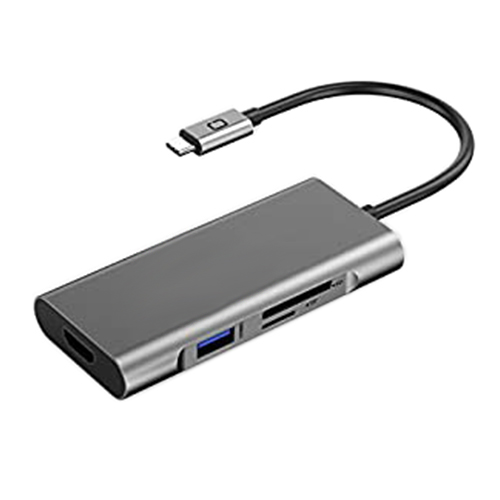 Adapteri USB Type-C - 3x USB 3.0, Type-C PD, HDMI, SD, TF