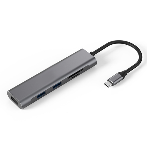 Adapteri USB Type-C - 2x USB 3.0, HDMI, SD, TF