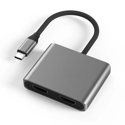 Adapteri USB Type-C - 2x HDMI 4K