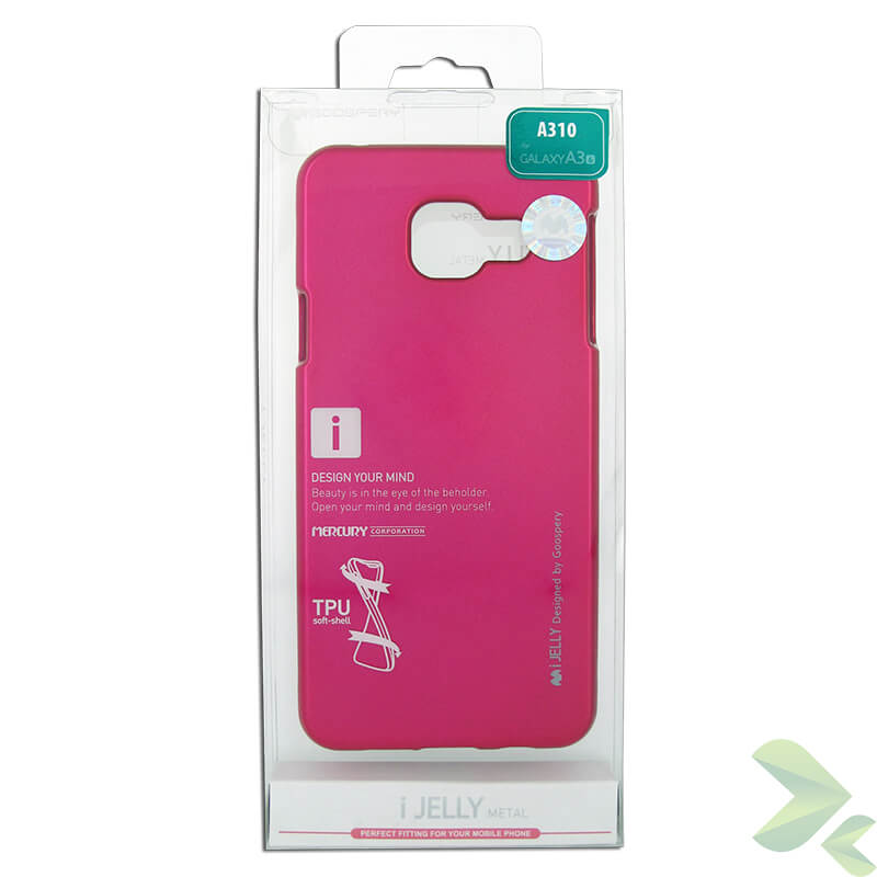 Mercury I-Jelly case for Samsung Galaxy A3 (2016), hot pink