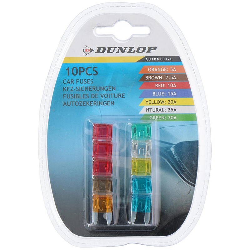 Dunlop automotive fuses, 10 pcs.