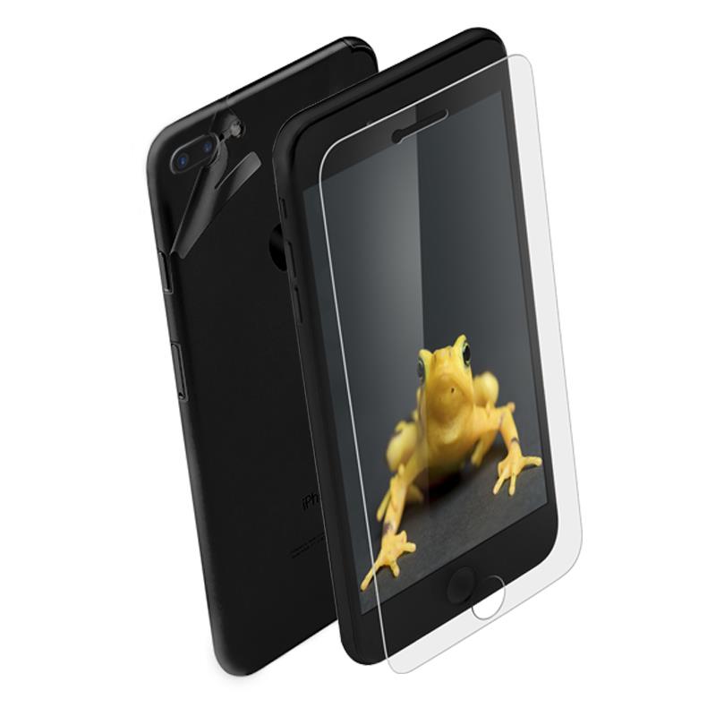 Wrapsol Hybrid 9H -karkaistu näytönsuojalasi ja takapinnan suojakalvo iPhone 7 Plus -puhelimelle