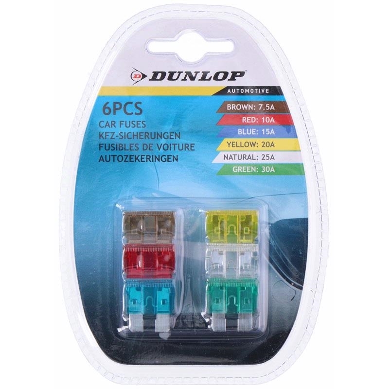Dunlop car-fuse set, 6 pieces
