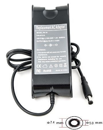 DELL-kannettavan virtalähde 220V, 90W: 19.5V, 4.62A