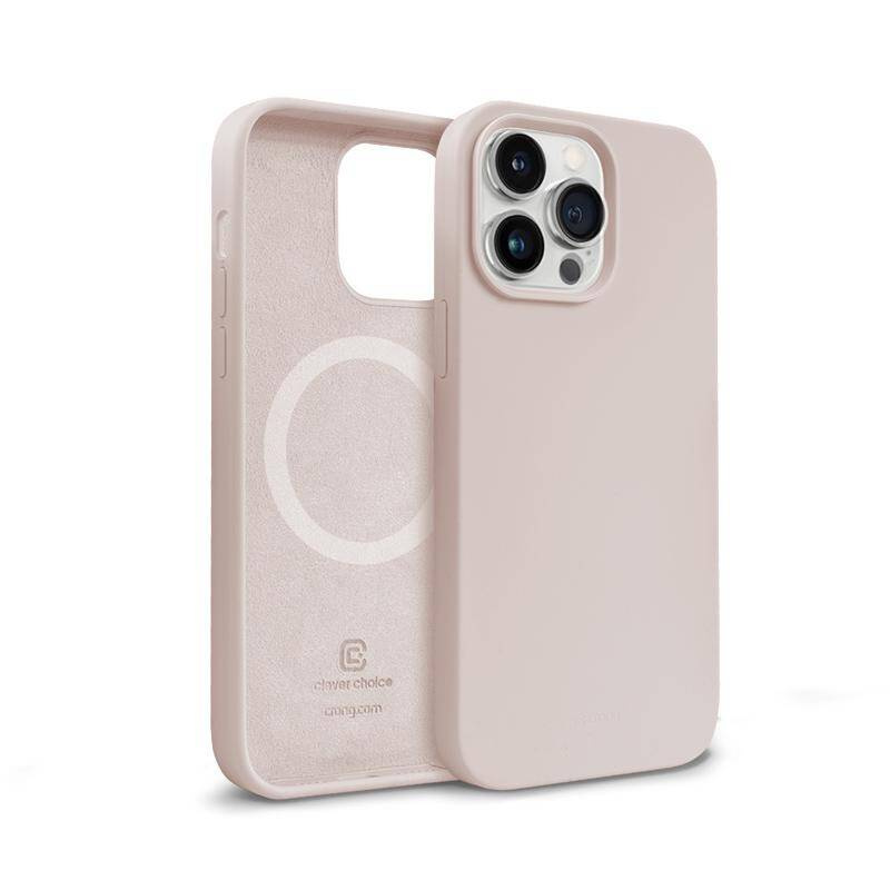 Crong Color Cover Magnetic suojakuori iPhone 14 Pro -laitteelle, MagSafe-yhteensopiva, hiekanvaaleanpunainen