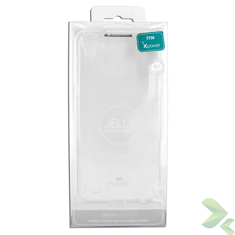 Mercury Transparent Jelly suojakuori LG X Power -laitteelle, läpinäkyvä