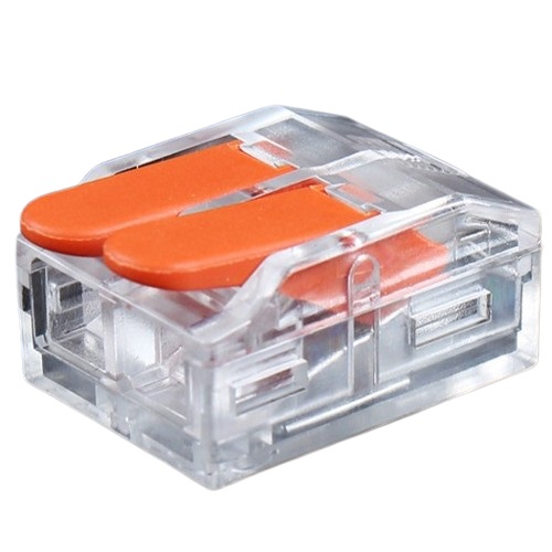 2-napainen vipuliitin johdoille, 0,5–6,0 mm², 41 A, 450 V, 20 kpl