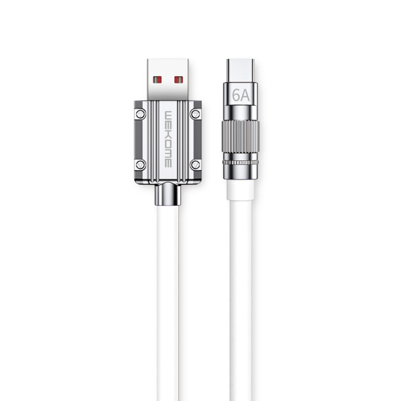 WEKOME WDC-186 Wingle Series USB-A–USB-C charging and data cable, 1 m, white