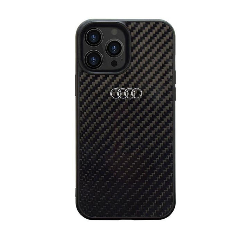 Audi Carbon Fiber iPhone 14 Pro 6.1" black/black hardcase AU-TPUPCIP14P-R8/D2-BK