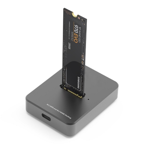 SSD yksipaikkinen telakka M.2 SATA/NVME, USB-A, USB-C