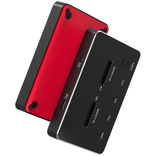 SSD kaksipaikkinen telakka M.2 SATA/NVME, USB-A, USB-C