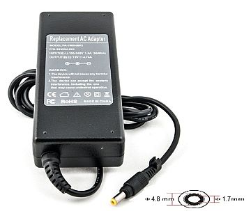 Kannettavan virtalähde HP 90W: 19V, 4,74A